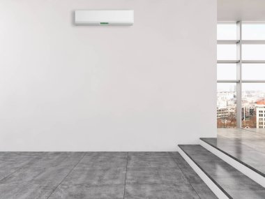 Klima 3d render çizim ile modern iç daire