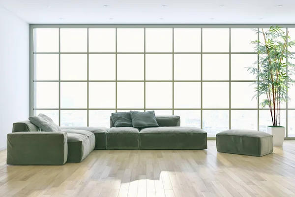 Modernos Interiores Luminosos Apartamento Representación Ilustración — Foto de Stock