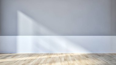 Modern parlak iç daire 3d render illüstrasyon