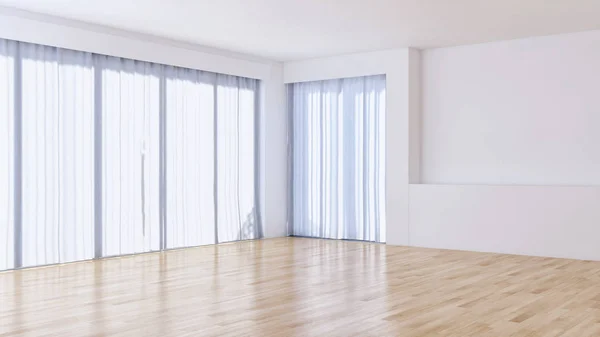 현대적인 인테리어 아파트 렌더링 — 스톡 사진