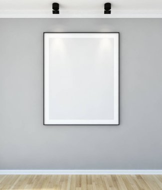 Modern parlak iç daire oturma oda 3d render illüstrasyon