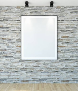 Modern parlak iç daire oturma oda 3d render illüstrasyon