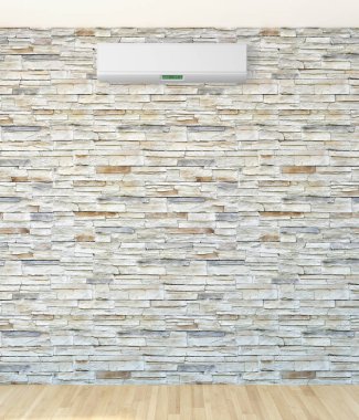 Klima 3d render çizim ile modern iç daire