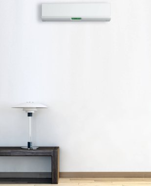 Klima 3d render çizim ile modern iç