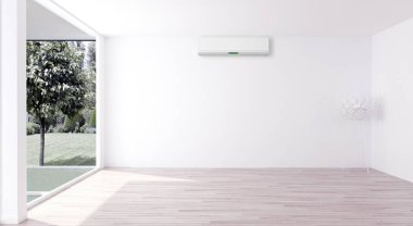 Klima 3d render çizim ile modern iç