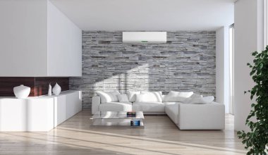 Klima 3d render çizim ile modern iç