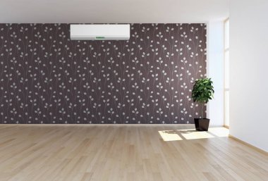 Klima 3d render çizim ile modern iç