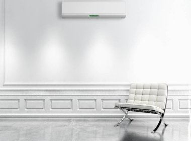 Klima 3d render çizim ile modern iç