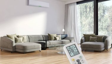 Klima 3d render çizim ile modern iç