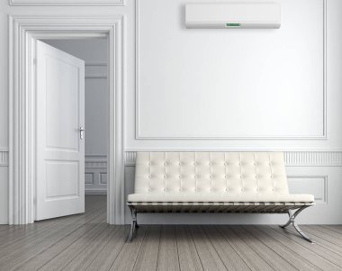 Klima 3d render çizim ile modern iç