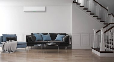 Klima 3d render çizim ile modern iç