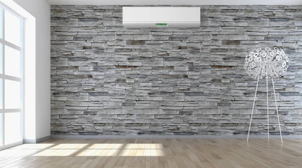 Modern parlak iç daire oturma oda 3d render illüstrasyon