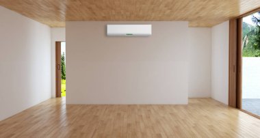 Klima 3d render çizim ile modern iç