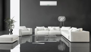 Klima 3d render çizim ile modern iç