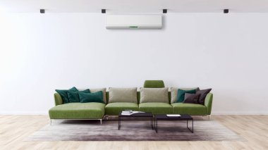 Klima 3d render çizim ile modern iç