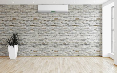 Klima 3d render çizim ile modern iç