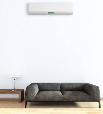 Klima 3d render çizim ile modern iç