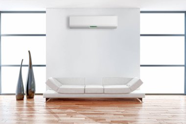 Klima 3d render çizim ile modern iç