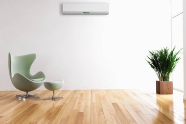 Klima 3d render çizim ile modern iç