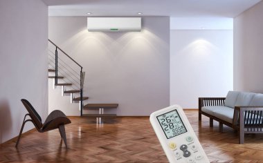 Klima 3d render çizim ile modern iç