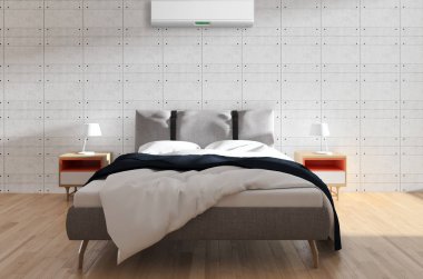 Klima 3d render çizim ile modern iç