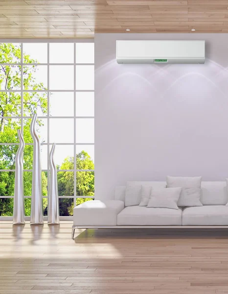 Modern Interior Air Conditioning Rendering Illustration — Stock Photo, Image