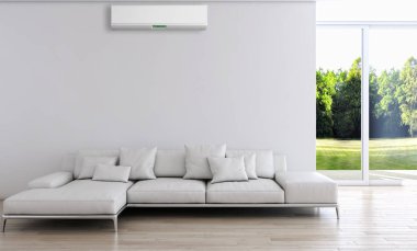 Klima 3d render çizim ile modern iç