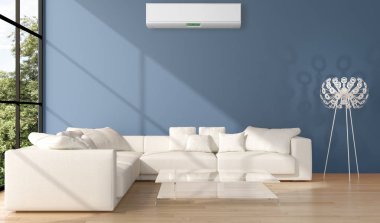 Klima 3d render çizim ile modern iç