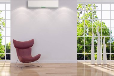 Klima 3d render çizim ile modern iç