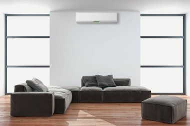 Klima 3d render çizim ile modern iç