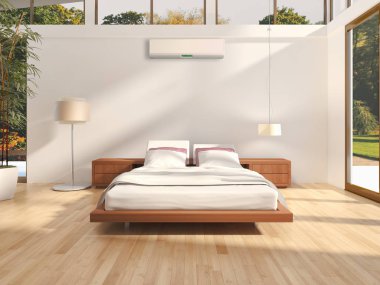 Klima 3d render çizim ile modern iç