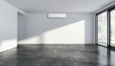 Klima 3d render çizim ile modern iç