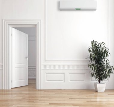 Klima 3d render çizim ile modern iç