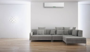 Klima 3d render çizim ile modern iç