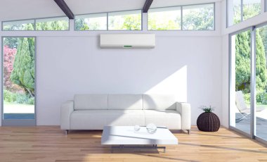 Klima 3d render çizim ile modern iç