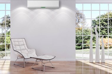 Klima 3d render çizim ile modern iç