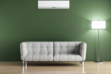 Klima 3d render çizim ile modern iç