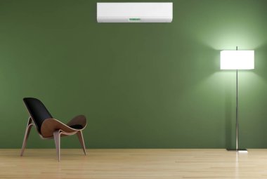 Klima 3d render çizim ile modern iç