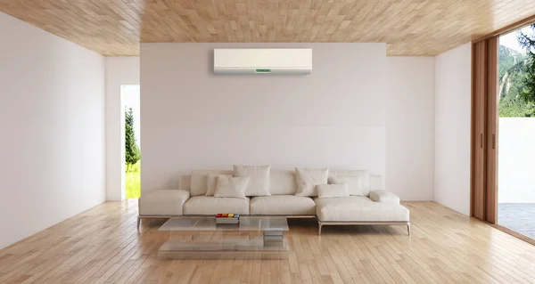 Modern Interieur Met Airconditioning Rendering Illustratie — Stockfoto