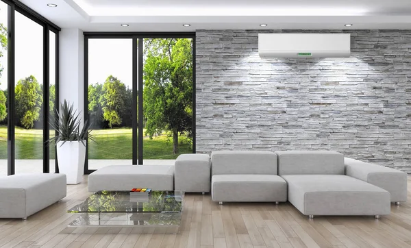 Klima 3d render çizim ile modern iç