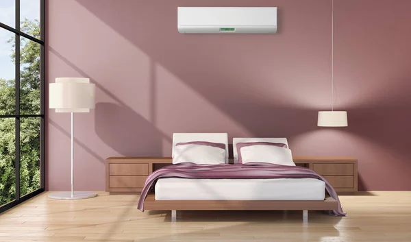 Modern Interieur Met Airconditioning Rendering Illustratie — Stockfoto