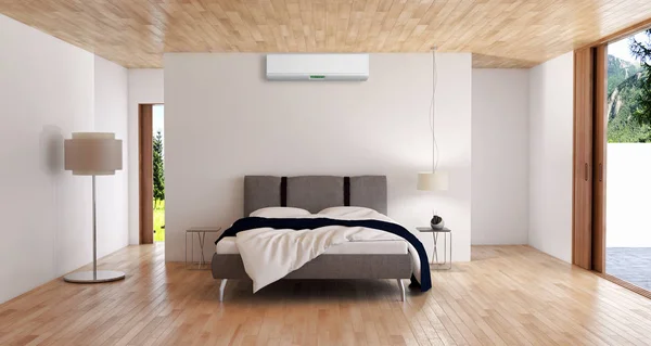 Modern Interieur Met Airconditioning Rendering Illustratie — Stockfoto