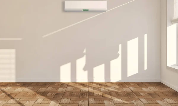 Interior Moderno Com Condicionado Ilustração Renderização — Fotografia de Stock