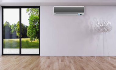 Klima 3d render çizim ile modern iç