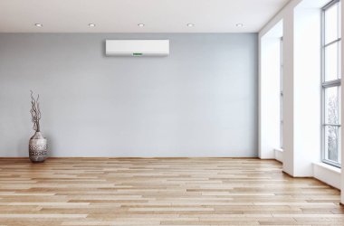 Klima 3d render çizim ile modern iç