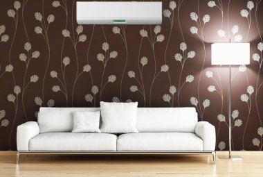 Klima 3d render çizim ile modern iç