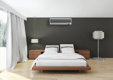 Klima 3d render çizim ile modern iç