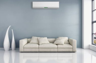 Klima 3d render çizim ile modern iç