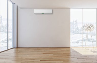 Klima 3d render çizim ile modern iç