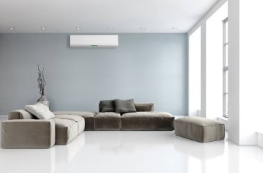 Klima 3d render çizim ile modern iç